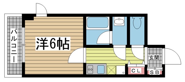 クオーレ三宮弐番館 808|神戸市中央区雲井通(JR東海道本線(近畿)三ノ宮駅)のマンション間取 クオーレ三宮弐番館 808|神戸市中央区雲井通(JR東海道本線(近畿)三ノ宮駅)のマンション間取