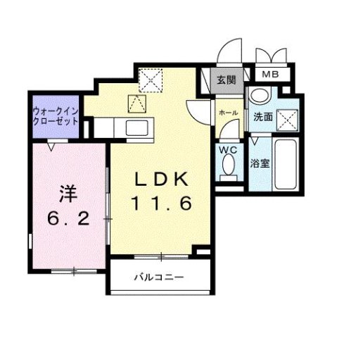 神戸市灘区新在家南町の賃貸物件間取画像