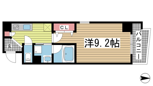 アプリーレ三宮磯上公園 501|神戸市中央区磯辺通(JR東海道本線(近畿)三ノ宮駅)のマンション間取 アプリーレ三宮磯上公園 501|神戸市中央区磯辺通(JR東海道本線(近畿)三ノ宮駅)のマンション間取