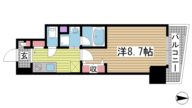 アプリーレ三宮磯上公園 602|神戸市中央区磯辺通(JR東海道本線(近畿)三ノ宮駅)のマンション間取 アプリーレ三宮磯上公園 602|神戸市中央区磯辺通(JR東海道本線(近畿)三ノ宮駅)のマンション間取
