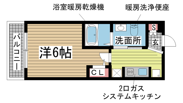 神戸市中央区御幸通の賃貸物件間取画像