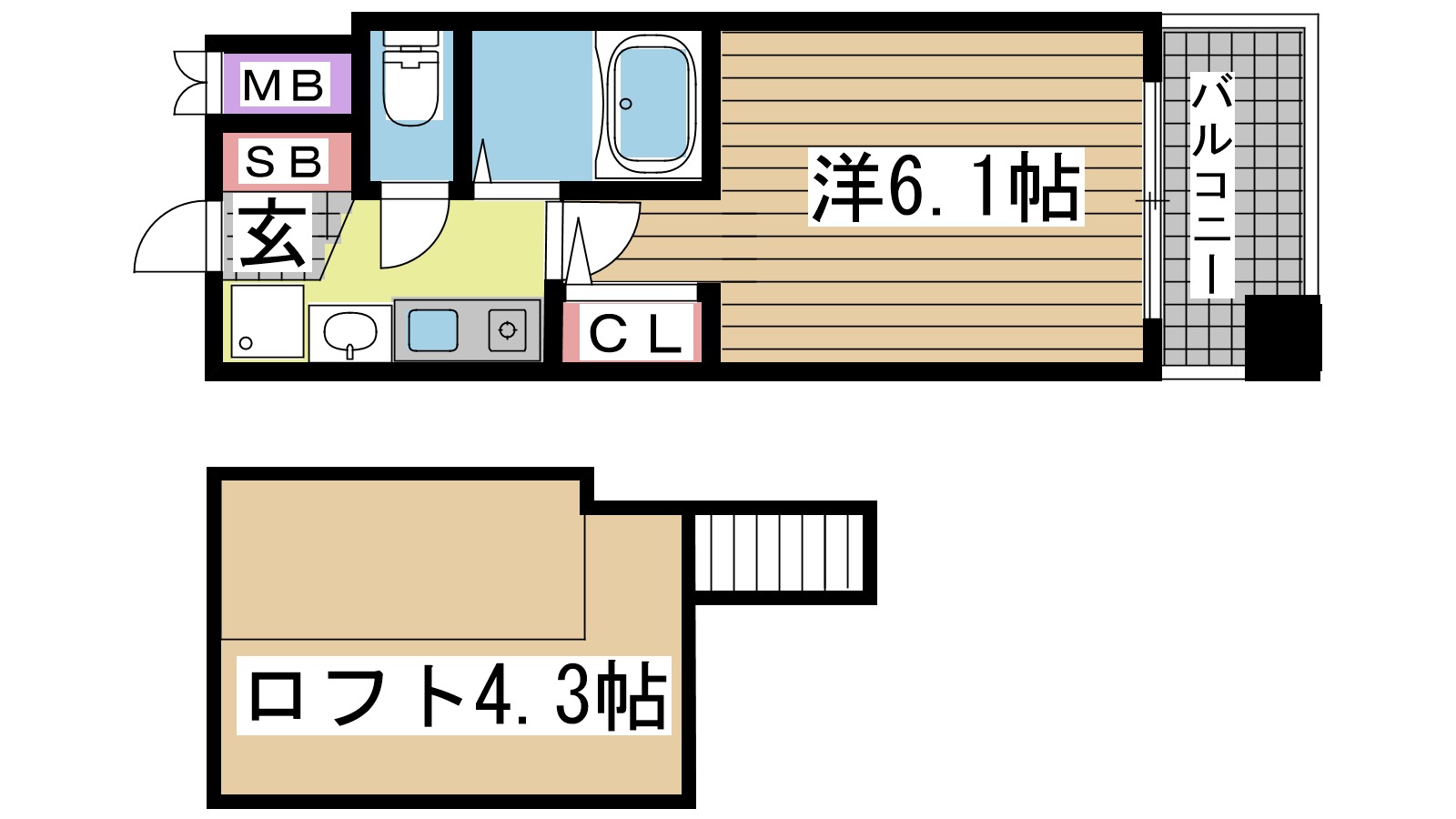 エステムコート三宮駅前ラ・ドゥー 414|神戸市中央区琴ノ緒町(JR東海道本線(近畿)三ノ宮駅)のマンション間取 エステムコート三宮駅前ラ・ドゥー 414|神戸市中央区琴ノ緒町(JR東海道本線(近畿)三ノ宮駅)のマンション間取