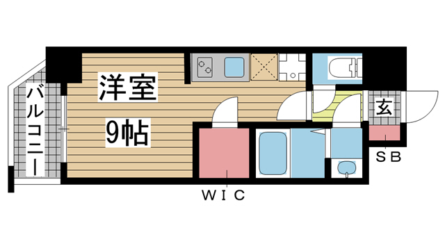神戸市中央区花隈町の賃貸物件間取画像