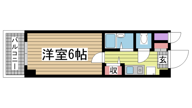 神戸市中央区生田町の賃貸物件間取画像