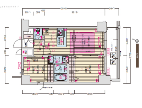 プレサンス三宮ポルト 1501|神戸市中央区御幸通(JR東海道本線(近畿)三ノ宮駅)のマンション間取 プレサンス三宮ポルト 1501|神戸市中央区御幸通(JR東海道本線(近畿)三ノ宮駅)のマンション間取