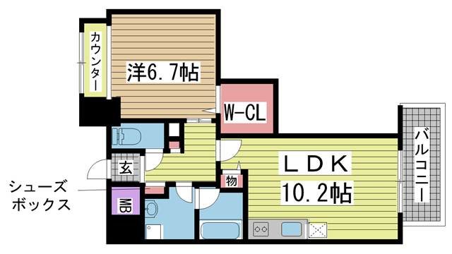 神戸市中央区元町通の賃貸物件間取画像