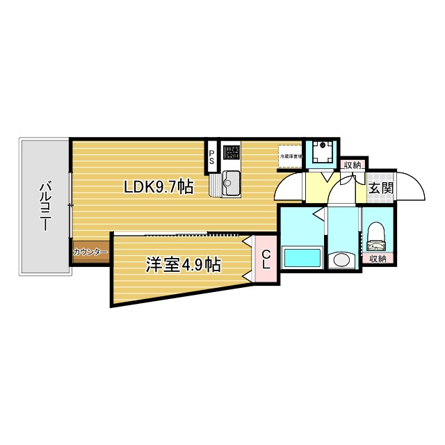 神戸市中央区元町通の賃貸物件間取画像