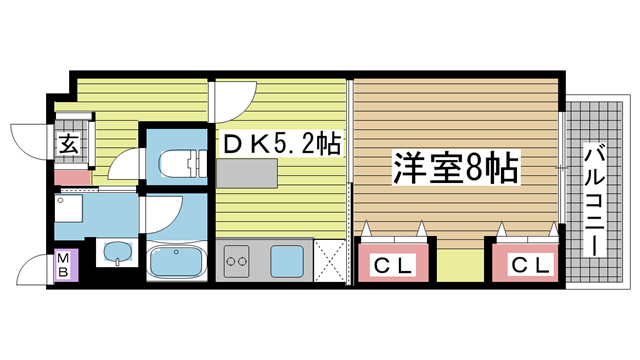 神戸市中央区海岸通の賃貸物件間取画像