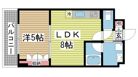 ラフィーノ山手 502|神戸市中央区下山手通(神戸高速線花隈駅)のマンション間取 ラフィーノ山手 502|神戸市中央区下山手通(神戸高速線花隈駅)のマンション間取