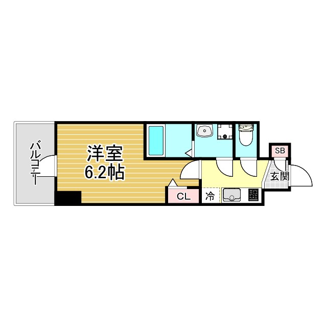 神戸市中央区国香通の賃貸物件間取画像