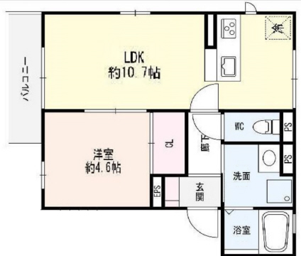 シャルマン・ラ・エリカ 301|神戸市灘区六甲町(JR東海道本線(近畿)六甲道駅)のアパート間取 シャルマン・ラ・エリカ 301|神戸市灘区六甲町(JR東海道本線(近畿)六甲道駅)のアパート間取