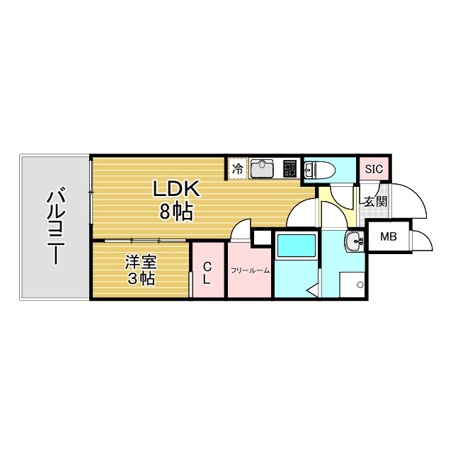 神戸市中央区磯上通の賃貸物件間取画像