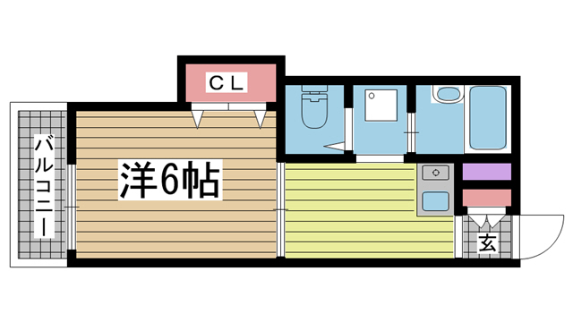 神戸市中央区神若通の賃貸物件間取画像