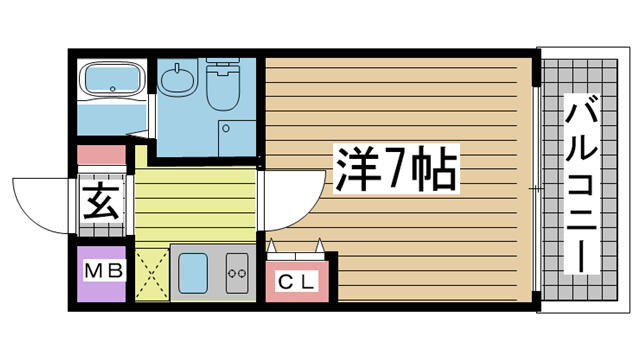神戸市灘区水道筋の賃貸物件間取画像