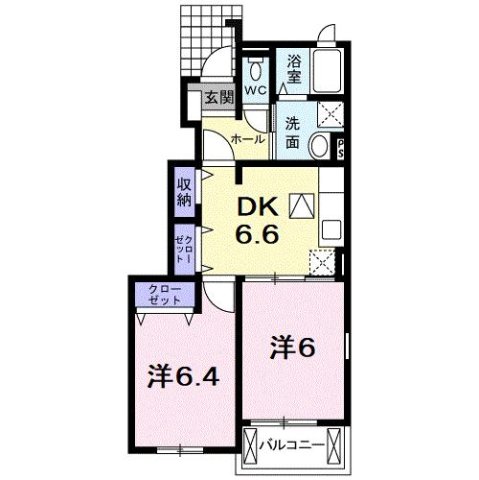 カーサ・コリーナⅠ 101|神戸市北区上津台(神戸電鉄三田線神鉄道場駅)のアパート間取 カーサ・コリーナⅠ 101|神戸市北区上津台(神戸電鉄三田線神鉄道場駅)のアパート間取