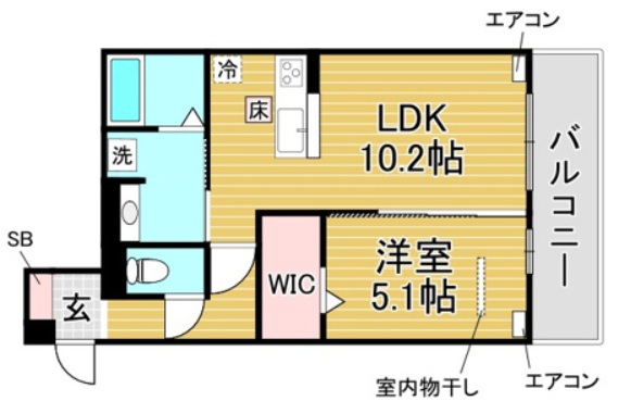 kanemasa 303|神戸市東灘区住吉宮町(阪神本線住吉駅)のアパート間取 kanemasa 303|神戸市東灘区住吉宮町(阪神本線住吉駅)のアパート間取