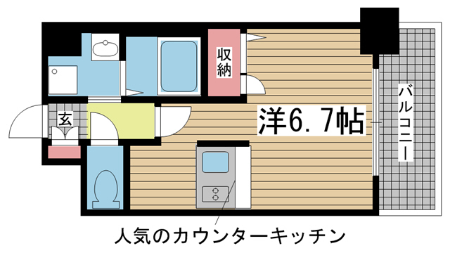 プレサンス三宮東アルバーナ 502|神戸市中央区日暮通(JR東海道本線(近畿)三ノ宮駅)のマンション間取 プレサンス三宮東アルバーナ 502|神戸市中央区日暮通(JR東海道本線(近畿)三ノ宮駅)のマンション間取