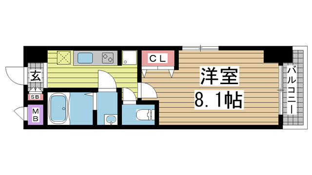 神戸市中央区栄町通の賃貸物件間取画像