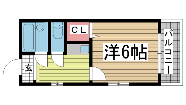 神戸市灘区神ノ木通の賃貸物件間取画像