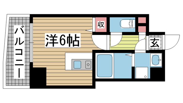 ラナップスクエア神戸県庁前 704|神戸市中央区花隈町(JR東海道本線(近畿)元町駅)のマンション間取 ラナップスクエア神戸県庁前 704|神戸市中央区花隈町(JR東海道本線(近畿)元町駅)のマンション間取