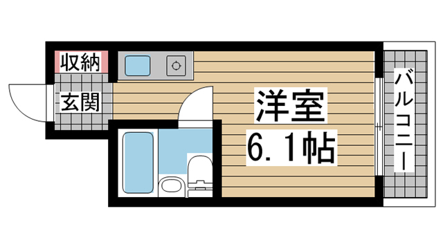 サンシャイン山手 208|神戸市中央区中山手通(JR東海道本線(近畿)三ノ宮駅)のマンション間取 サンシャイン山手 208|神戸市中央区中山手通(JR東海道本線(近畿)三ノ宮駅)のマンション間取