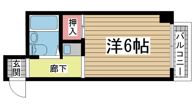 神戸市中央区筒井町の賃貸物件間取画像