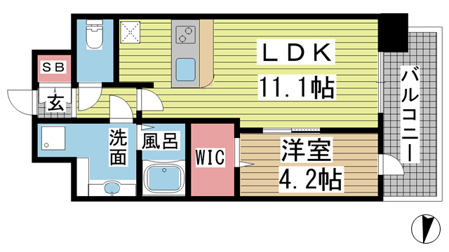 新神戸Vita 502|神戸市中央区熊内町(神戸市営地下鉄線新神戸駅)のマンション間取 新神戸Vita 502|神戸市中央区熊内町(神戸市営地下鉄線新神戸駅)のマンション間取