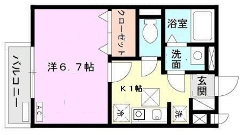 神戸市東灘区西岡本の賃貸物件間取画像