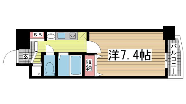 プレサンス神戸駅前グランツ 402|神戸市中央区中町通(JR東海道本線(近畿)神戸駅)のマンション間取 プレサンス神戸駅前グランツ 402|神戸市中央区中町通(JR東海道本線(近畿)神戸駅)のマンション間取