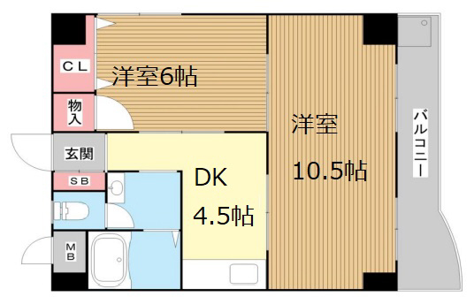 パークハイツ青谷 202|神戸市中央区中島通(阪急神戸線春日野道駅)のマンション間取 パークハイツ青谷 202|神戸市中央区中島通(阪急神戸線春日野道駅)のマンション間取