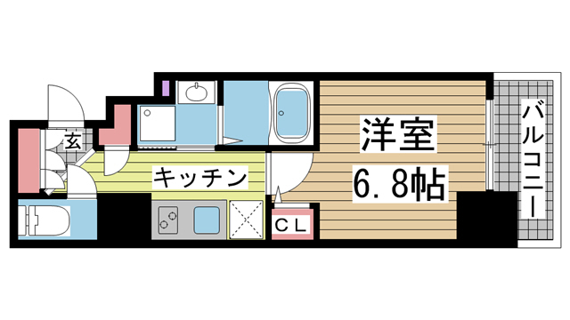 神戸市中央区相生町の賃貸物件間取画像