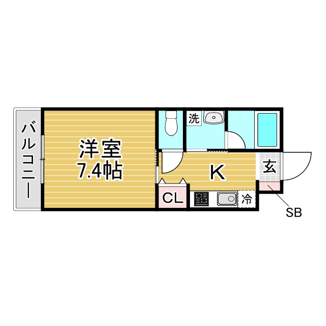 神戸市須磨区行幸町の賃貸物件間取画像