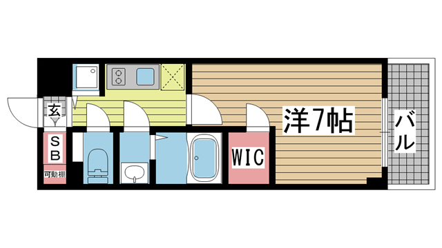 エスリード神戸三宮ラグジェ 404|神戸市中央区磯上通(JR東海道本線(近畿)三ノ宮駅)のマンション間取 エスリード神戸三宮ラグジェ 404|神戸市中央区磯上通(JR東海道本線(近畿)三ノ宮駅)のマンション間取