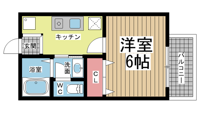 ウィンディア中山手B棟 102|神戸市中央区中山手通(JR東海道本線(近畿)元町駅)のアパート間取 ウィンディア中山手B棟 102|神戸市中央区中山手通(JR東海道本線(近畿)元町駅)のアパート間取