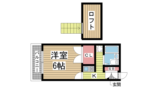 神戸市須磨区一ノ谷町の賃貸物件間取画像