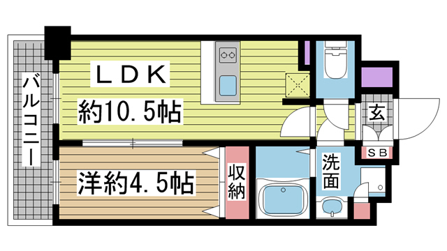プレサンスTHE神戸 1008|神戸市兵庫区西出町(JR東海道本線(近畿)神戸駅)のマンション間取 プレサンスTHE神戸 1008|神戸市兵庫区西出町(JR東海道本線(近畿)神戸駅)のマンション間取