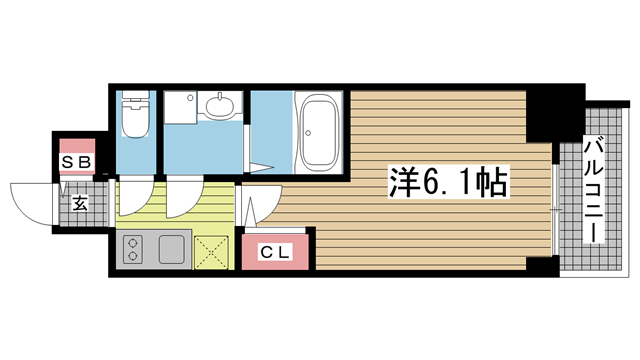 神戸市兵庫区西多聞通の賃貸物件間取画像