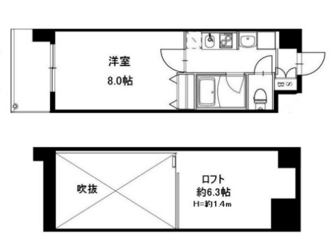 スカイビュー六甲 804|神戸市灘区烏帽子町(JR東海道本線(近畿)六甲道駅)のマンション間取 スカイビュー六甲 804|神戸市灘区烏帽子町(JR東海道本線(近畿)六甲道駅)のマンション間取