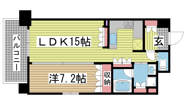 リーガル神戸三宮山手 1104|神戸市中央区下山手通(JR東海道本線(近畿)三ノ宮駅)のマンション間取 リーガル神戸三宮山手 1104|神戸市中央区下山手通(JR東海道本線(近畿)三ノ宮駅)のマンション間取