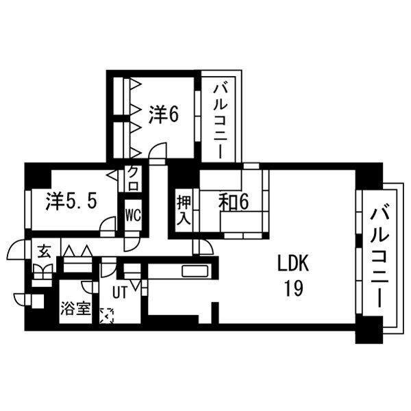 神戸市北区大脇台の賃貸物件間取画像