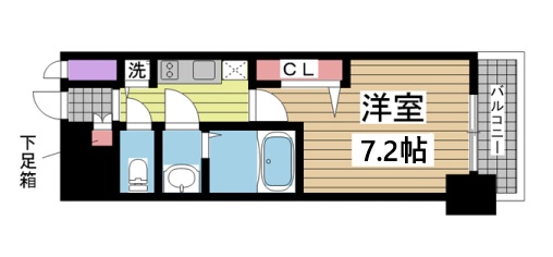 プレサンス三宮ポルト 905|神戸市中央区御幸通(JR東海道本線(近畿)三ノ宮駅)のマンション間取 プレサンス三宮ポルト 905|神戸市中央区御幸通(JR東海道本線(近畿)三ノ宮駅)のマンション間取
