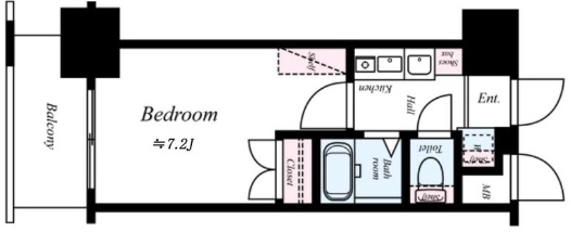 神戸市中央区布引町の賃貸物件間取画像