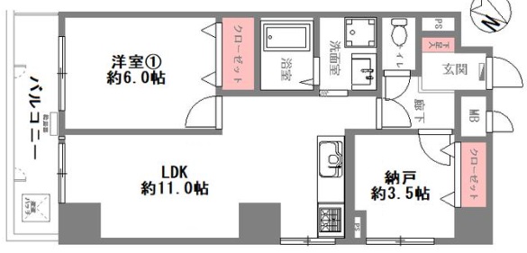 ライオンズマンション神戸元町第2 507|神戸市中央区元町通(JR東海道本線(近畿)元町駅)のマンション間取 ライオンズマンション神戸元町第2 507|神戸市中央区元町通(JR東海道本線(近畿)元町駅)のマンション間取