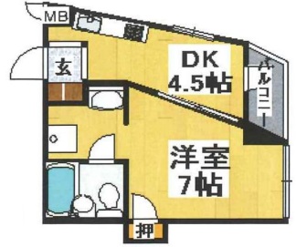 下山手セントラルハイツ 402|神戸市中央区下山手通(JR東海道本線(近畿)元町駅)のマンション間取 下山手セントラルハイツ 402|神戸市中央区下山手通(JR東海道本線(近畿)元町駅)のマンション間取