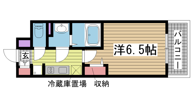 神戸市兵庫区西出町の賃貸物件間取画像