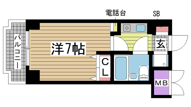 ライオンズマンション三宮東第2 503|神戸市中央区東雲通(阪急神戸線春日野道駅)のマンション間取 ライオンズマンション三宮東第2 503|神戸市中央区東雲通(阪急神戸線春日野道駅)のマンション間取