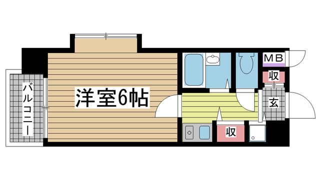 リーガル新神戸 601|神戸市中央区二宮町(JR東海道本線(近畿)三ノ宮駅)のマンション間取 リーガル新神戸 601|神戸市中央区二宮町(JR東海道本線(近畿)三ノ宮駅)のマンション間取