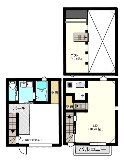 神戸市垂水区塩屋町の賃貸物件間取画像