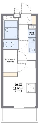 レオパレスルーエ六甲 202|神戸市灘区寺口町(阪急神戸線六甲駅)のマンション間取 レオパレスルーエ六甲 202|神戸市灘区寺口町(阪急神戸線六甲駅)のマンション間取