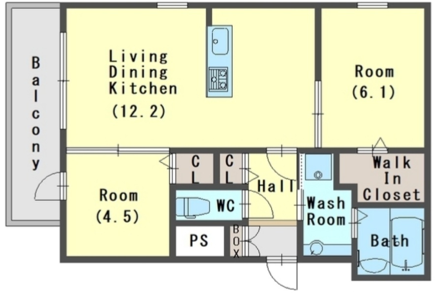 NTRエステート中山手通 201|神戸市中央区中山手通(神戸市営地下鉄線県庁前駅)のアパート間取 NTRエステート中山手通 201|神戸市中央区中山手通(神戸市営地下鉄線県庁前駅)のアパート間取